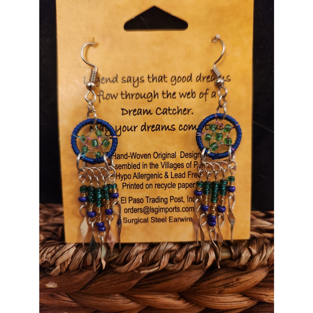 Dreamcatcher Paso Trading Post Earrings Blue Green
